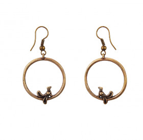 Earrings "Birds in a ring"