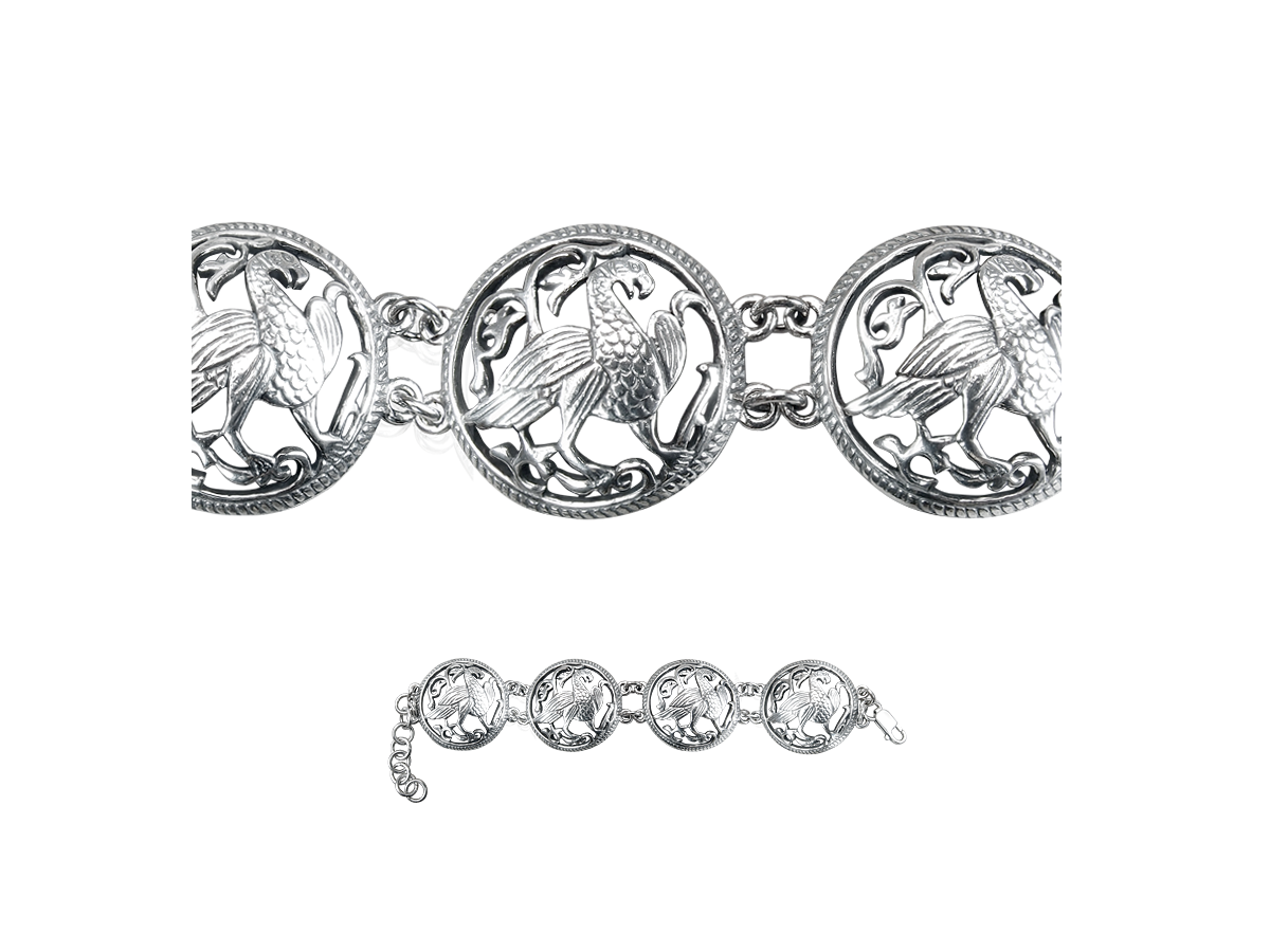 Bracelet "Suzdal bird". 4 links. Silver 925
