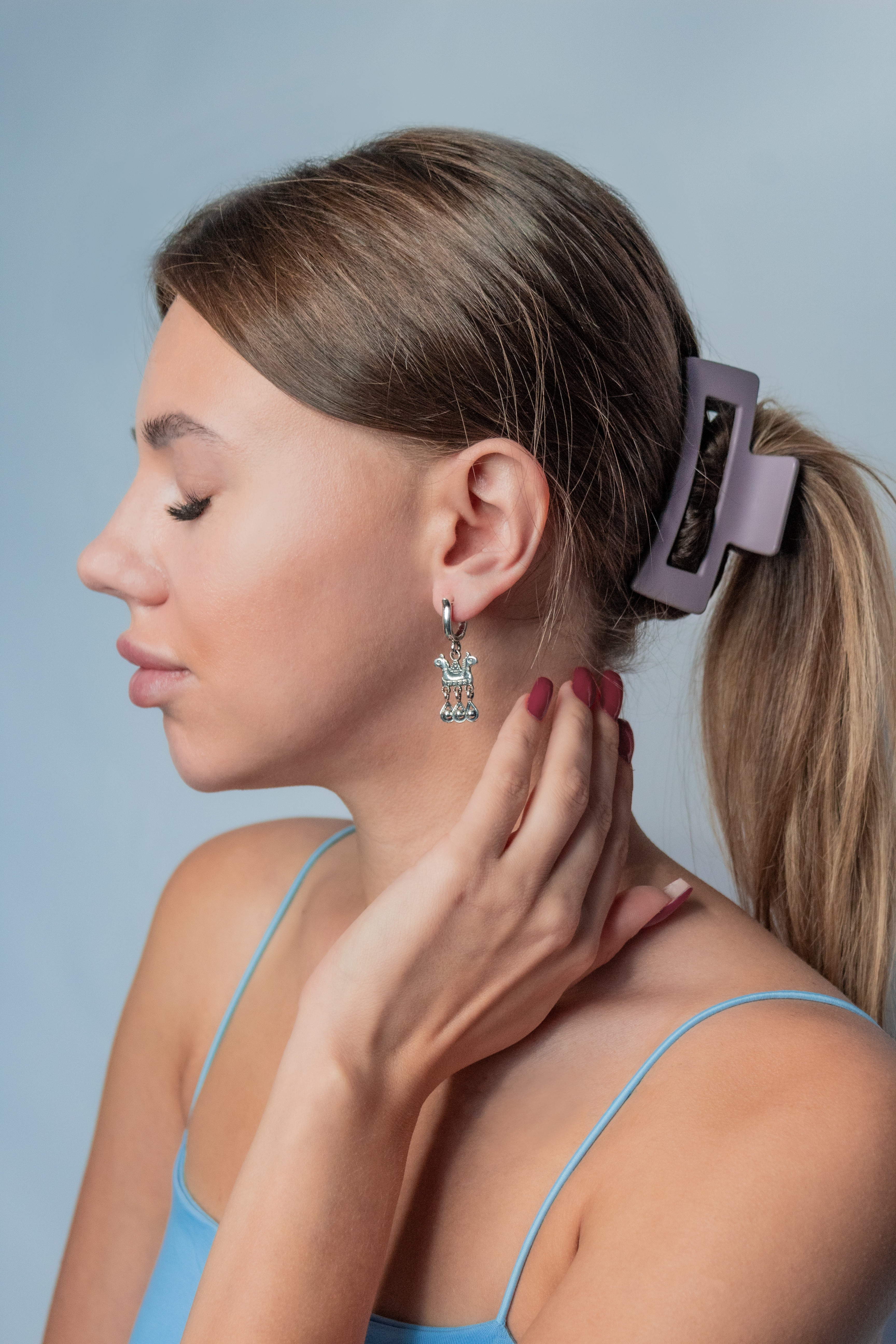 Серьги «Коники» с капельками