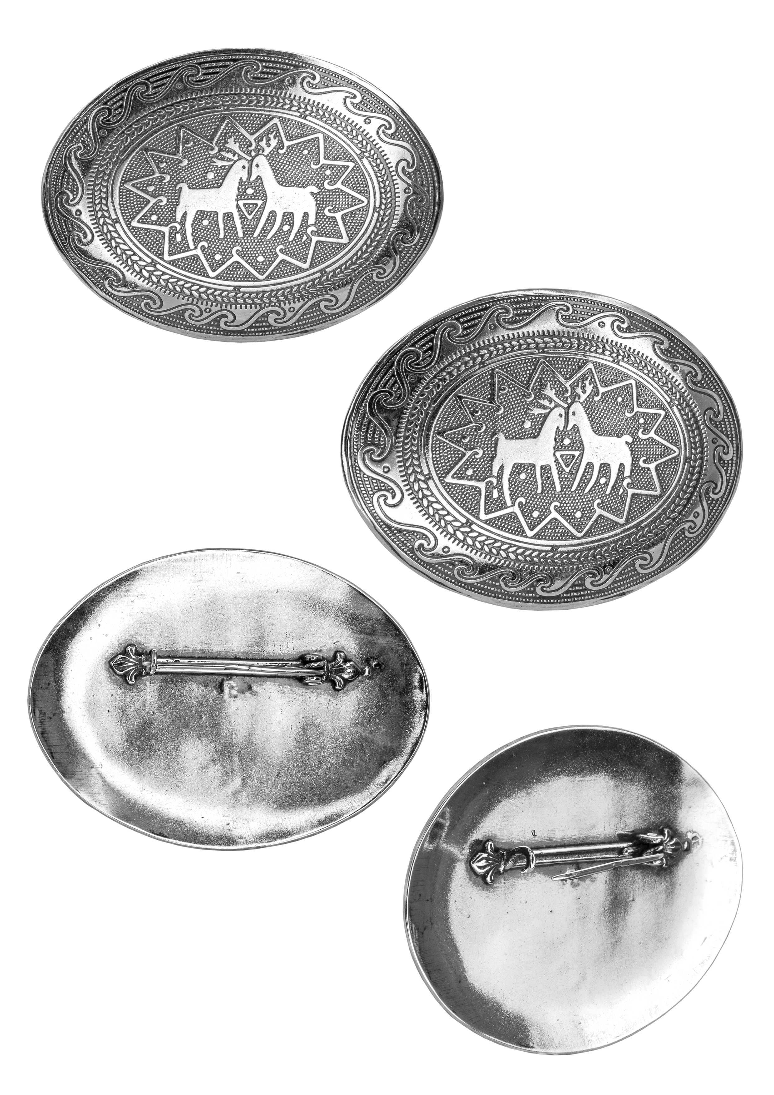 Брошь «Парные олени»