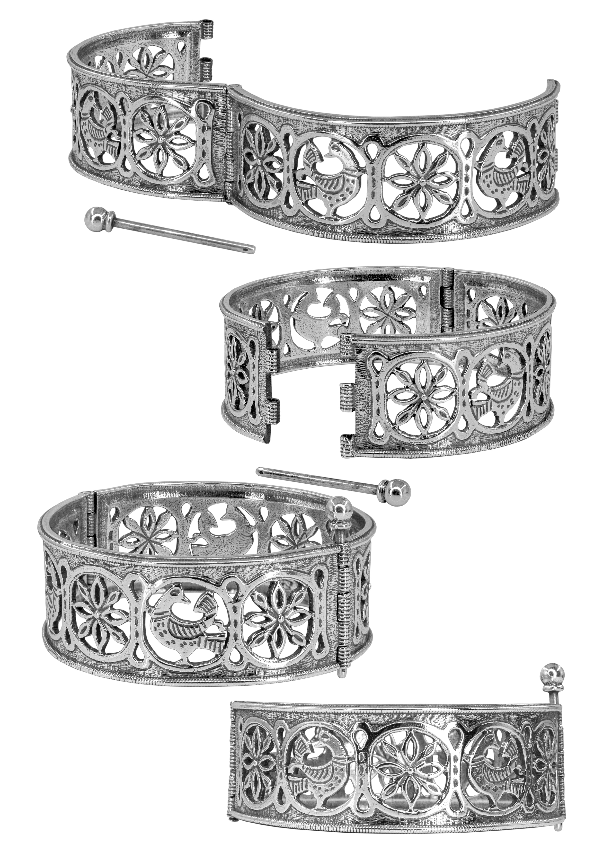 Браслет прорезной "Цветущий сад"